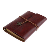 Max Leather Journal Notebook Portable Loose Leaf Blank Notebook  Red-brown