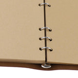 Max Leather Journal Notebook Portable Loose Leaf Blank Notebook  Red-brown