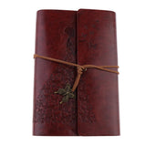 Max Leather Journal Notebook Portable Loose Leaf Blank Notebook  Red-brown