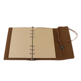 Max Leather Journal Notebook Portable Loose Leaf Blank Notebook  Red-brown