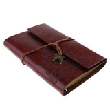 Max Leather Journal Notebook Portable Loose Leaf Blank Notebook  Red-brown
