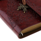 Max Leather Journal Notebook Portable Loose Leaf Blank Notebook  Red-brown