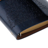 Max Leather Journal Notebook Portable Loose Leaf Blank Notebook  Dark-blue