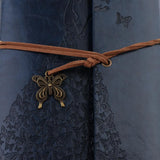 Max Leather Journal Notebook Portable Loose Leaf Blank Notebook  Dark-blue