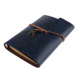 Max Leather Journal Notebook Portable Loose Leaf Blank Notebook  Dark-blue