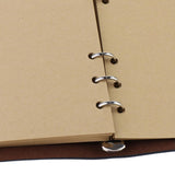 Max Leather Journal Notebook Portable Loose Leaf Blank Notebook  Dark-blue