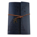 Max Leather Journal Notebook Portable Loose Leaf Blank Notebook  Dark-blue