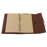 Max Leather Journal Notebook Portable Loose Leaf Blank Notebook  Dark-blue