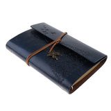 Max Leather Journal Notebook Portable Loose Leaf Blank Notebook  Dark-blue