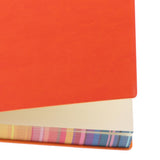 Max A5 Thickened Soft Cover PU Leather Notebook Rainbow Side Diary Book Orange