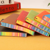 Max A5 Thickened Soft Cover PU Leather Notebook Rainbow Side Diary Book Orange