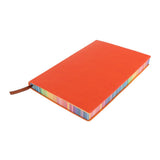 Max A5 Thickened Soft Cover PU Leather Notebook Rainbow Side Diary Book Orange