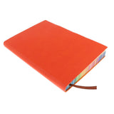 Max A5 Thickened Soft Cover PU Leather Notebook Rainbow Side Diary Book Orange