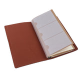 Max A6 Portable Travel Diary Notebook Journal Leather Handbook Black