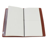 Max A6 Portable Travel Diary Notebook Journal Leather Handbook Black