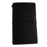 Max A6 Portable Travel Diary Notebook Journal Leather Handbook Black