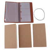 Max A6 Portable Travel Diary Notebook Journal Leather Handbook Black