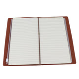 Max A6 Portable Travel Diary Notebook Journal Leather Handbook Brown