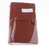 Max A6 Portable Travel Diary Notebook Journal Leather Handbook Brown