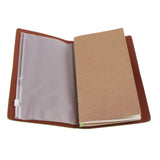 Max A6 Portable Travel Diary Notebook Journal Leather Handbook Green