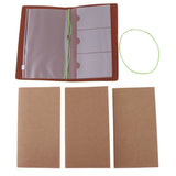 Max A6 Portable Travel Diary Notebook Journal Leather Handbook Green