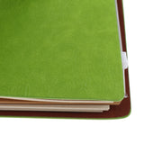 Max A6 Portable Travel Diary Notebook Journal Leather Handbook Green