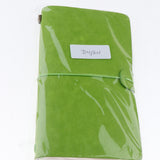 Max A6 Portable Travel Diary Notebook Journal Leather Handbook Green