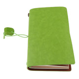 Max A6 Portable Travel Diary Notebook Journal Leather Handbook Green
