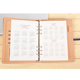 Max A5 Size Leather Notebook Loose Leaf Memo Diary Notebook with Buckle  Blue