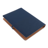 Max A5 Size Leather Notebook Loose Leaf Memo Diary Notebook with Buckle  Blue