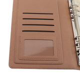 Max A5 Size Leather Notebook Loose Leaf Memo Diary Notebook with Buckle  Blue