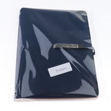 Max A5 Size Leather Notebook Loose Leaf Memo Diary Notebook with Buckle  Blue