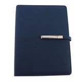 Max A5 Size Leather Notebook Loose Leaf Memo Diary Notebook with Buckle  Blue