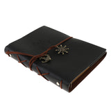 Max Leather Notebook Portable Loose Leaf Blank Notebook for Travel Black