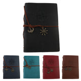 Max Leather Notebook Portable Loose Leaf Blank Notebook for Travel Black
