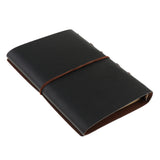 Max Leather Notebook Portable Loose Leaf Blank Notebook for Travel Black