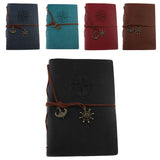 Max Leather Notebook Portable Loose Leaf Blank Notebook for Travel Black