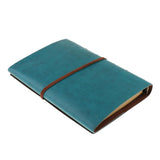 Max Leather Notebook Portable Loose Leaf Blank Notebook for Travel Blue