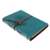 Max Leather Notebook Portable Loose Leaf Blank Notebook for Travel Blue