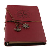 Max Leather Notebook Portable Loose Leaf Blank Notebook for Travel Rose