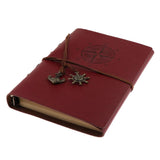 Max Leather Notebook Portable Loose Leaf Blank Notebook for Travel Rose