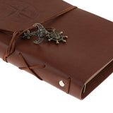 Max Leather Notebook Portable Loose Leaf Blank Notebook for Travel Brown