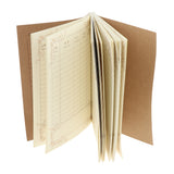 Max A5 Account Book, Journal Ruled, Yellow,100 Sheets/200 Pages,PU Leather Cover
