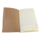 Max A5 Account Book, Journal Ruled, Yellow,100 Sheets/200 Pages,PU Leather Cover