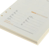 Max A5 6-Ring Binder/Planner Refill Paper for Filofax, 6 Hole, Lined Craft Paper