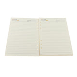 Max A5 6-Ring Binder/Planner Refill Paper for Filofax, 6 Hole, Lined Craft Paper
