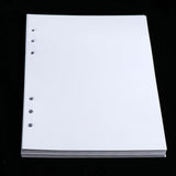 Max 80 Sheets Refillable Blank Paper Inserts for Notebook Binder A5 Size 6 Holes