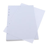 Max 80 Sheets Refillable Blank Paper Inserts for Notebook Binder A5 Size 6 Holes