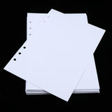 Max 80 Sheets Refillable Blank Paper Inserts for Notebook Binder A5 Size 6 Holes