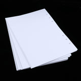 Max 80 Sheets Refillable Blank Paper Inserts for Notebook Binder A5 Size 6 Holes